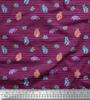 Pink Japan Crepe Satin Fabric Ladybug Insect Print Fabric by Metre 42 Inch