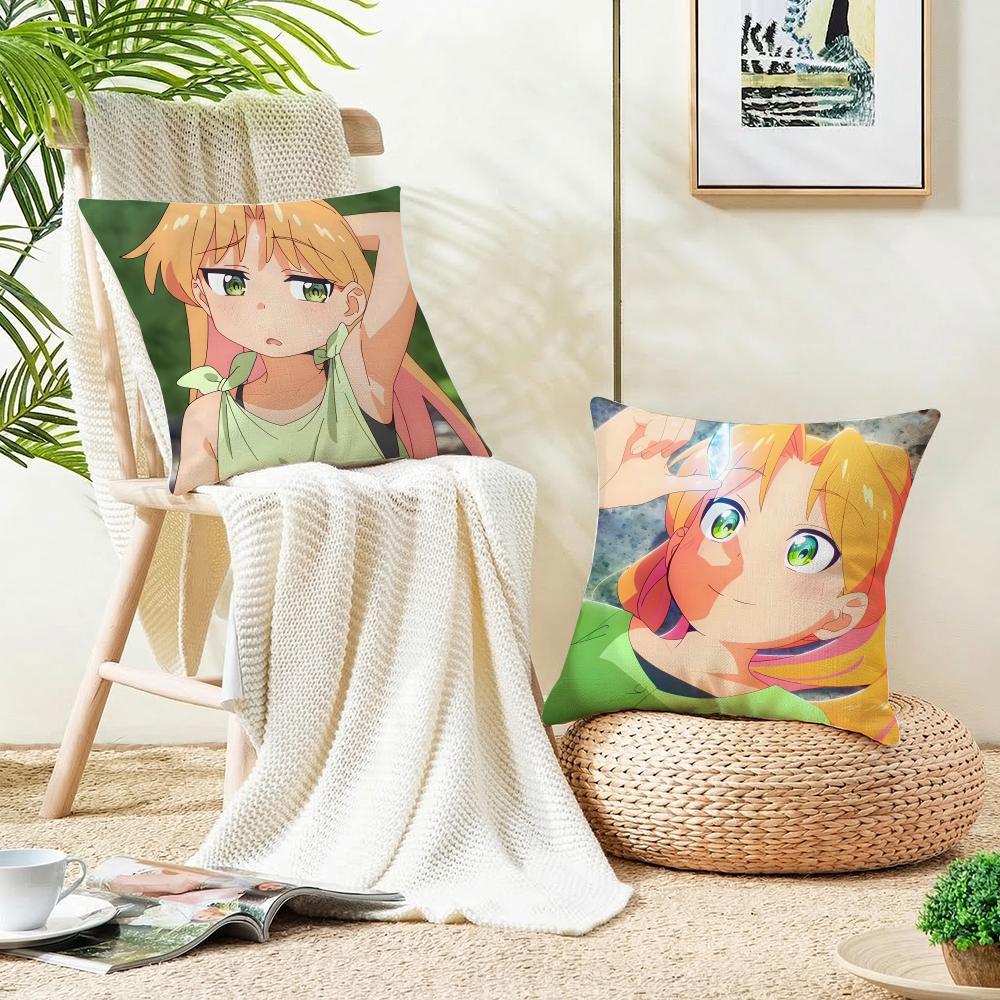 Sweet CCute Ruri RocksS Cushion Cover Breathable and skinfriendly linen pillowcase square removable and washable cushion