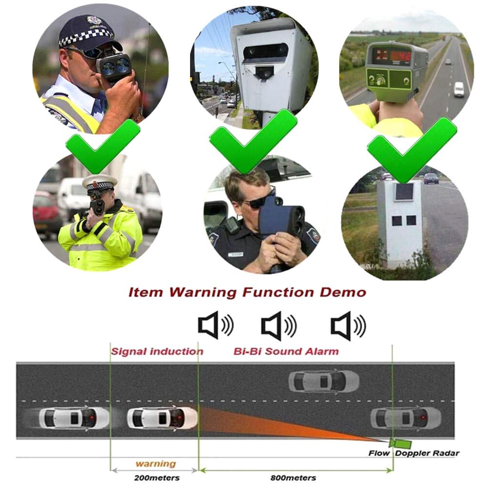 Голосовое оповещение о вождении, радар-детектор на 360 градусов, скорость 1 16, предупреждение, автомобильный безопасный браслет