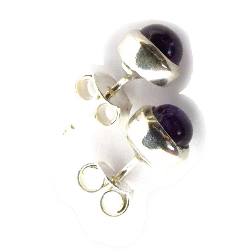 Les Trésors De Lily [E0209] - Amethyst 'Charms' Silver Earrings