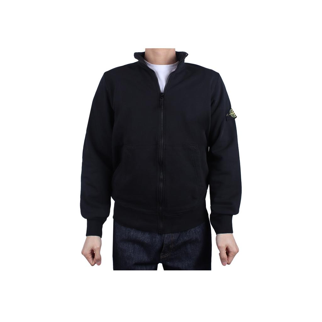 STONE ISLAND Детская толстовка с молнией и воротником, свободного кроя, с длинным рукавом, Детская толстовка, Черный 801662640-V0029