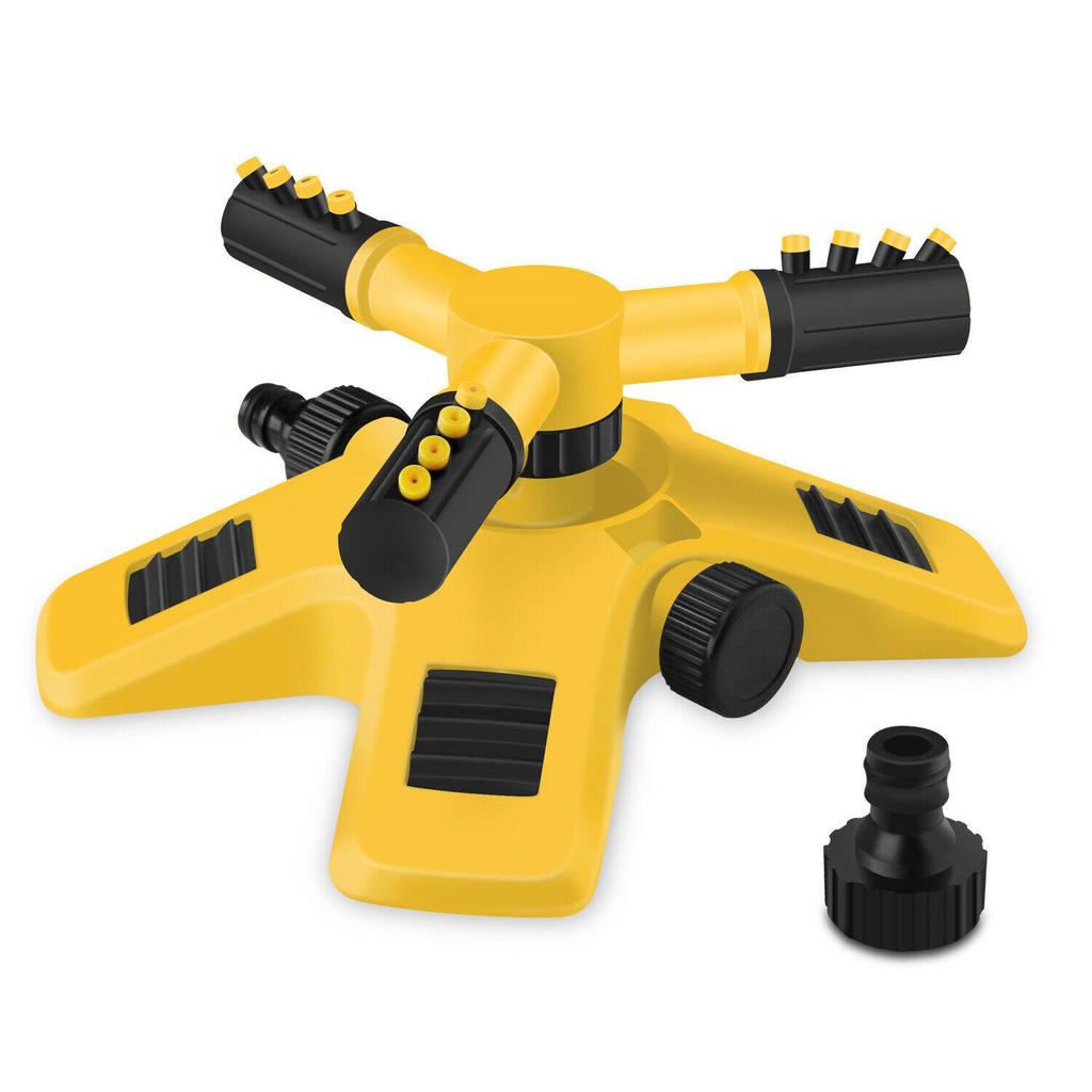 360-Degree Automatic Rotating Three-Arm Garden Sprinkler for Nursery and Vegetable Irrigation