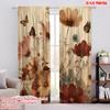 2pcs,2D Plane Printing Curtains Roller Blinds Butterfly Blooms Polyester Fabric (without Rod) Gifts Use for Living Room, Bedroom