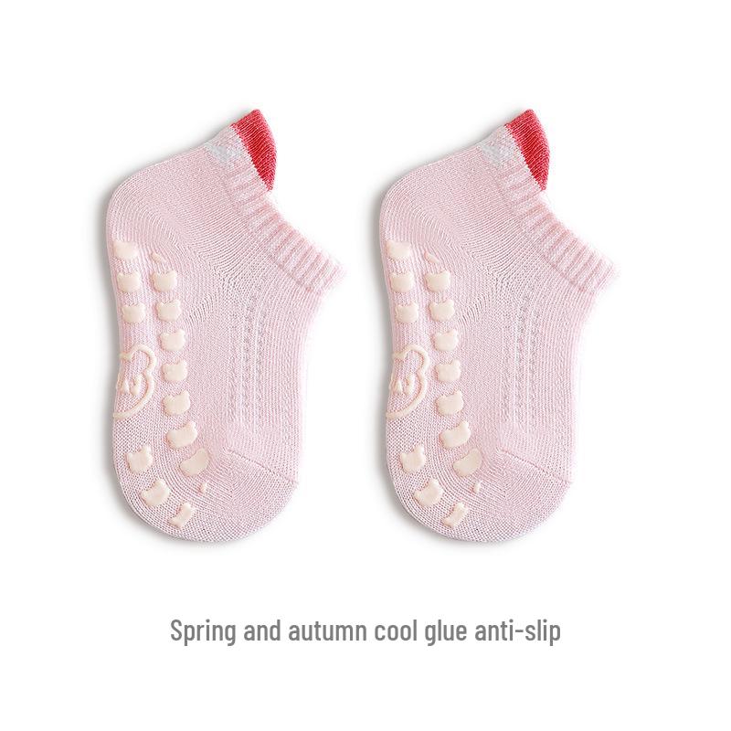 Нескользящие хлопковые носки для малышей, мальчиков и девочек - весна и осень