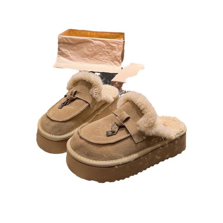 Тапочки из искусственного меха с меховой обвязкой для головы, женские шлепанцы, женские тапочки, уютные универсальные шерстяные тапочки с нишевым дизайном