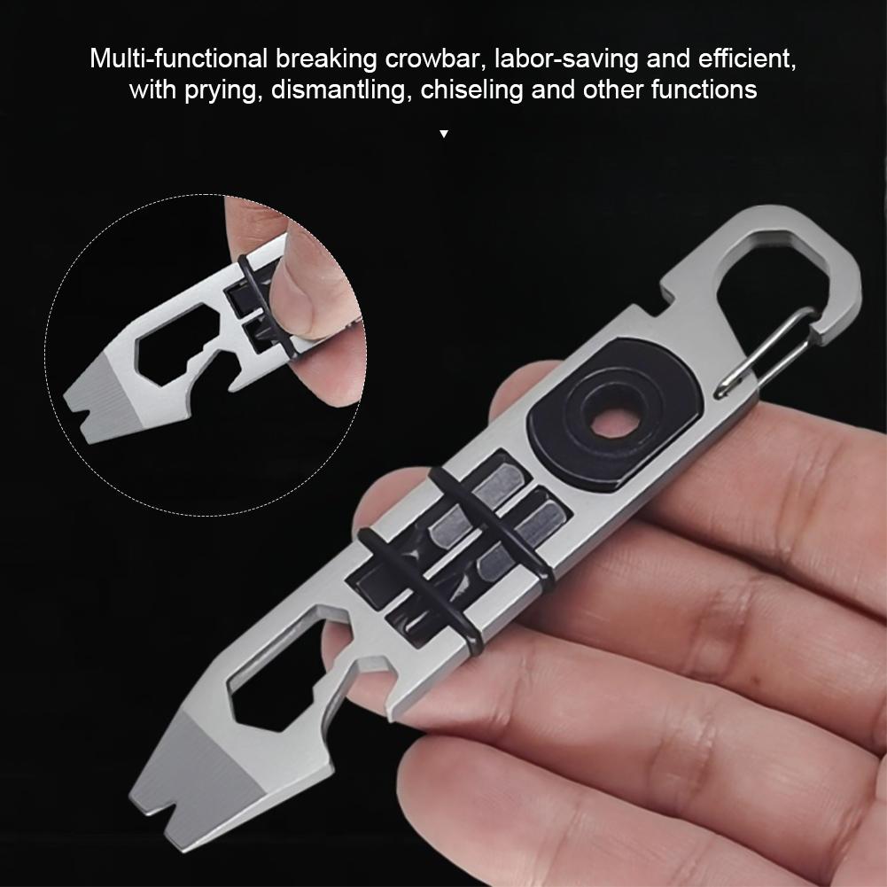 Multifunctional Tools Outdoor Survival Cycling Wrench Screwdriver Bottle Opener Crowbar EDC Combination Card