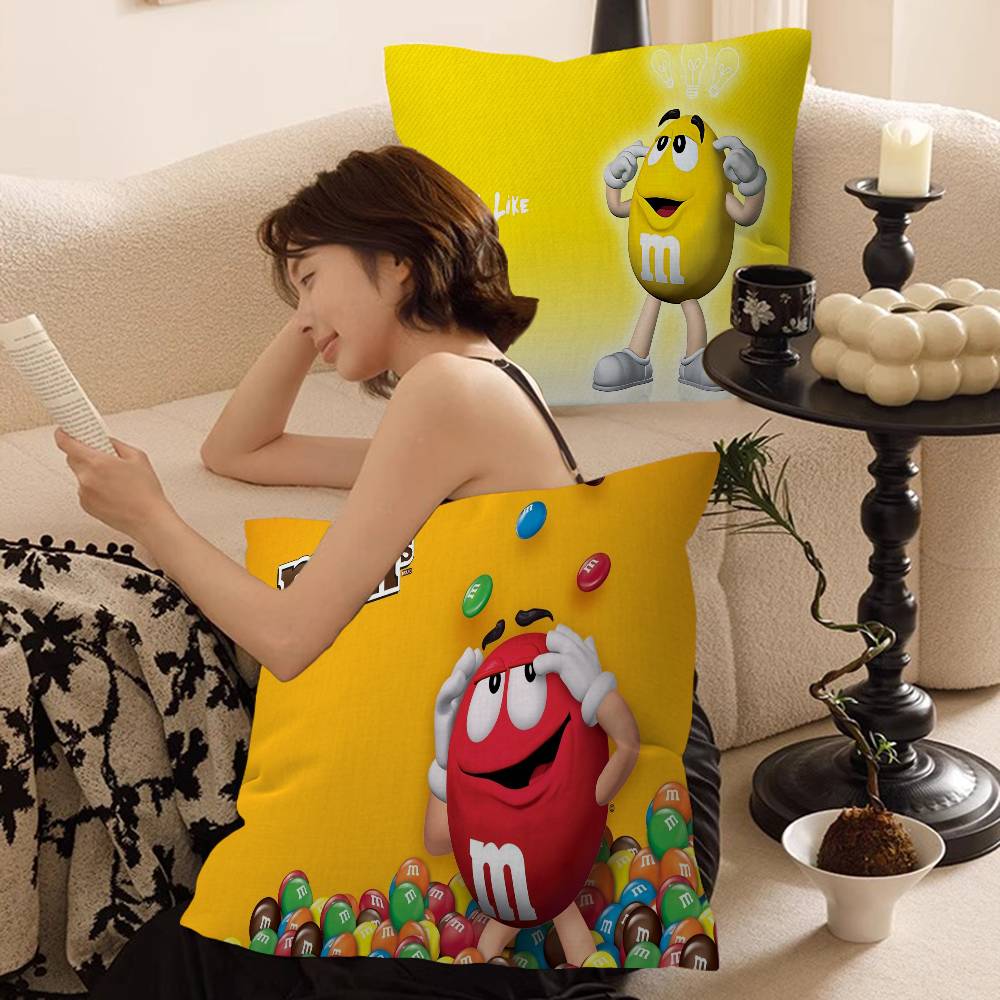 Мультяшная подушка M-Ms C-Chocolate Подушка в стиле аниме Подушка для изголовья дивана-кровати Чехол для подушки Чехол для подушки 45X45 См Модная