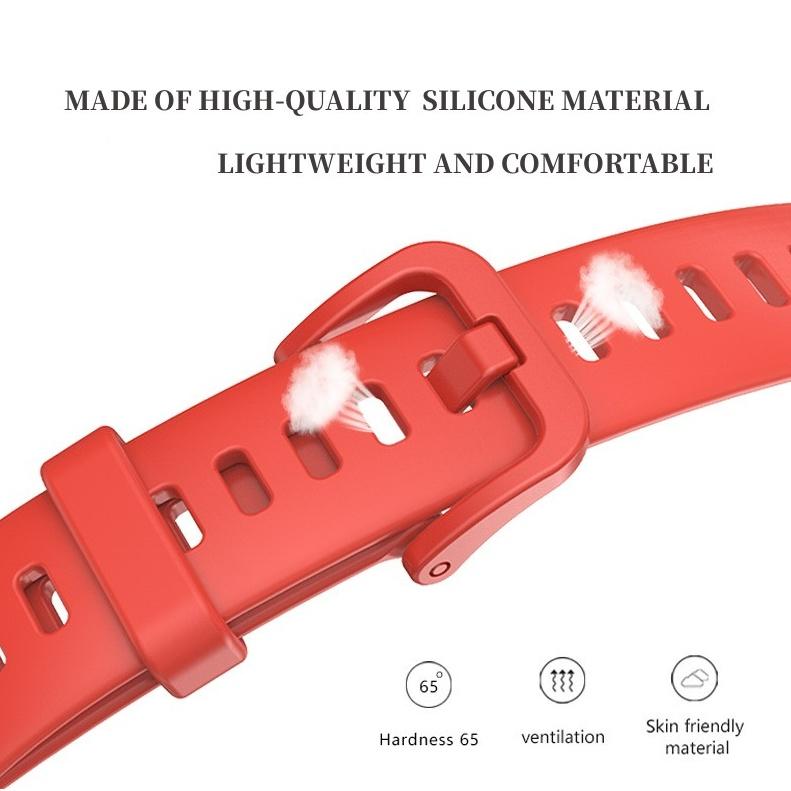 Силиконовый ремешок для Huawei Band 8, мягкий водонепроницаемый спортивный модный браслет