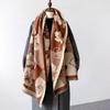 Клетчатый цветочный шарф кашемировые зимние шали и палантины женские толстые теплые Bufanda Mujer пончо палантины пашмина