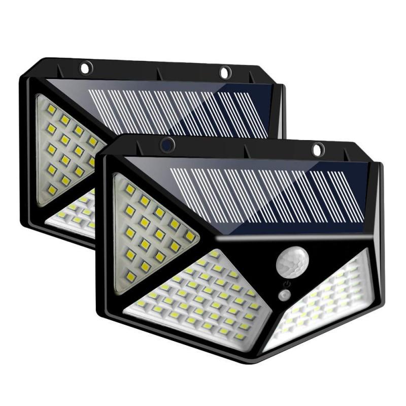 100 Led Solar Light Security Outdoor Solar Wall Lamp PIR Motion Sensor Lamp Водонепроницаемый солнечный свет для украшения сада