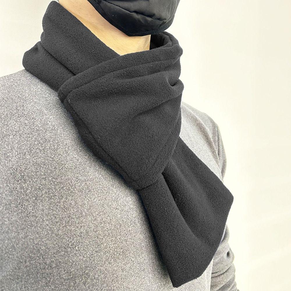 Thickened Fleece Scarf Thermal Men Shawl Elegant Winter Scarves Skiing