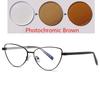 0 -0.5 -0.75 To -6.0 Blue Light Blocking Cat Eye Nearsighted Glasses For Women Metal Shortsighted Prescription Glasses Women