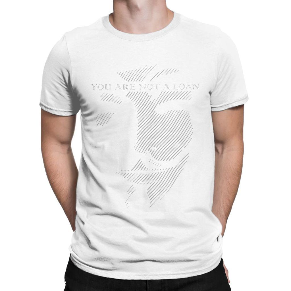 Men T-Shirts V For Vendetta Novelty Cotton Tee Shirt Short Sleeve Anonymous You Are Not a Loan T Shirts Round Neck Clothes Gift