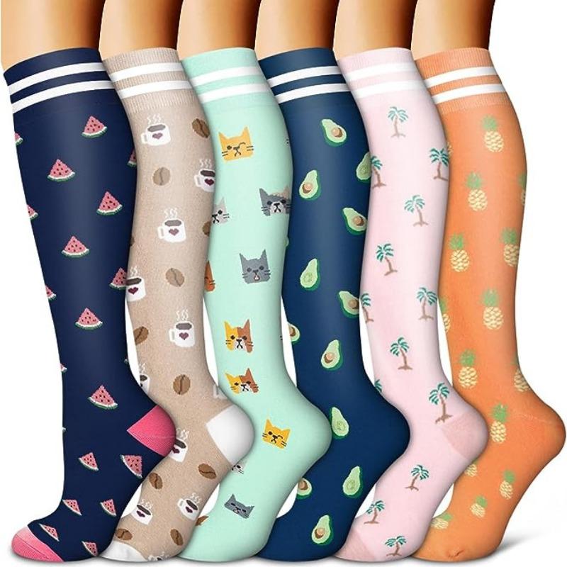 Calf Socks Women's Summer High Elastic Stockings Compression Socks Shaping Leg Socks European and American Sports Pressure Socks
