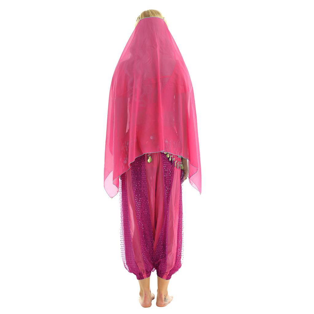 Женский карнавальный костюм на Хэллоуин, Египетский костюм для танца живота, Болливудское индийское танцевальное платье, шифоновое сари, комплект