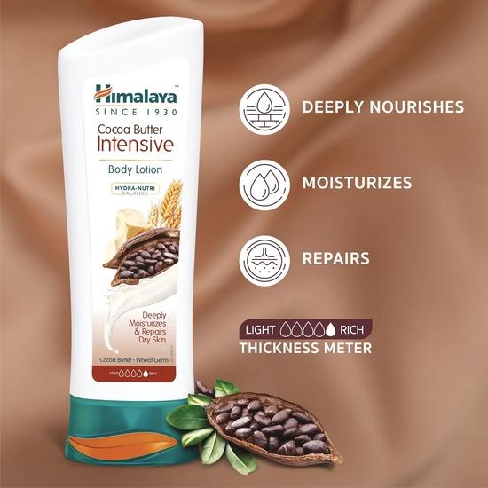 Himalaya Face Body Oil Baby Massage Oil For All Skin Types (500 ML) & Herbals Cocoa Butter Intensive Body Lotion, 400ml