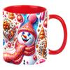 3D New Christmas Christmas Ceramic Coffee Mark Cup Colored Tea Cup Snowman