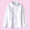 Spring Autumn Baby Toddler Teenage Girls White Blouse Long Sleeve School Uniform Girl Cotton Shirt Kids Tops 6 8 10 12 14 Years