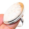 Fossil Coral Handmade 925 Sterling Silver Gift Jewelry Ring Size 8.5 n6D24
