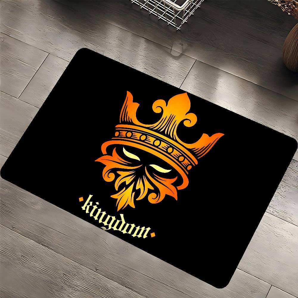 Kingdom LOGO Anime Room Mats Retro Multiple Choice Living Room Kitchen Rug Non-Slip Welcome Rug