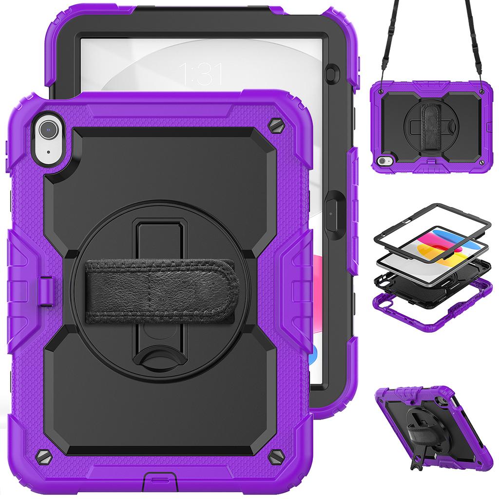 Armor Stand Case Universal for IPad 2025 11" A16 11th 10.9 2022 10th Gen Hybrid Cover with Screen 3-Layers Protection Protector