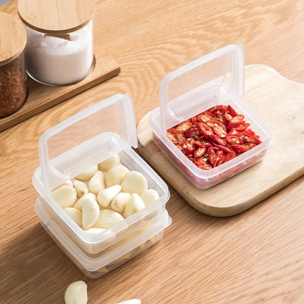 2 Pieces Butter Cheese Storage Box Fresh Keeping Organizer Transparent Fruit Vegetable Storage Box Portable Refrigerator