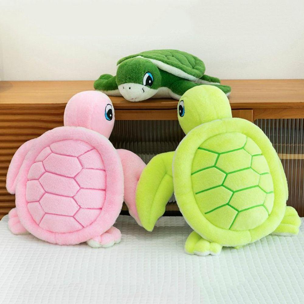 Fluffy Animal Sea Turtle Pillow Soft Turtle Animal Doll Novelty Sea Tortoise Plush Toys  Car Decor