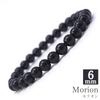 Браслет из круглых шариков Морион 6 мм, внутренняя окружность, приблизительно 18 см, черный кристалл, фантомный кристалл, натуральный камень, молитвенные четки из камня