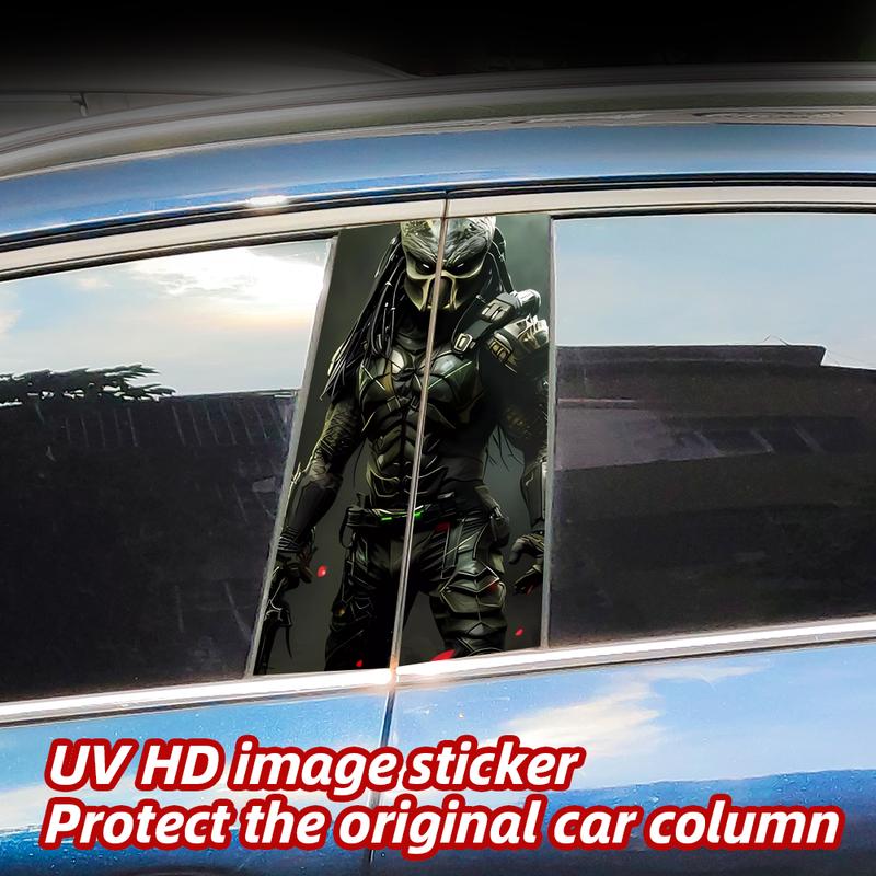 Predator Car Stickers Car B-pillar Decal Waterproof Stickers Auto Center Pillar Sticker Cover Scratches Vehicle Decor Accessorie