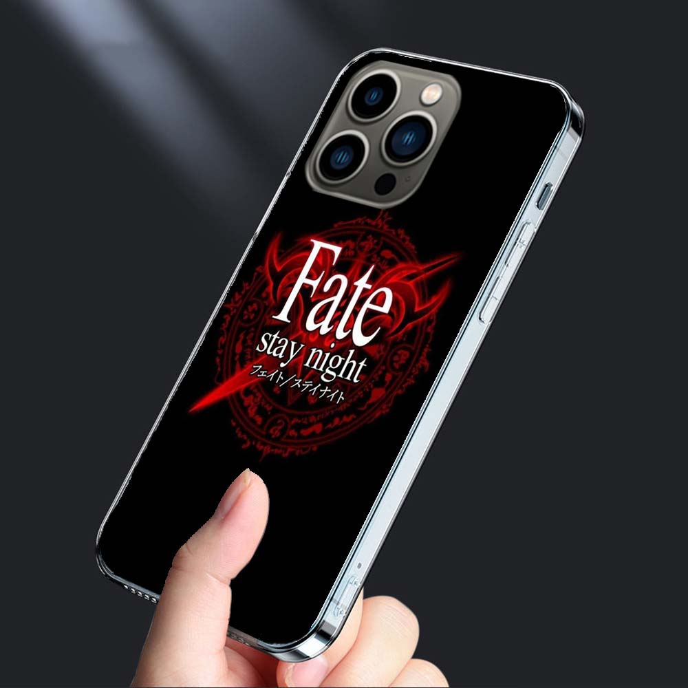 Чехол для телефона Bilibili F-Fate Stay Night Для Iphone 16E 15 Pro 14 Plus 17E 16 17 Pro Max Air 11 12 13 Mini Ударопрочный Capa Милый