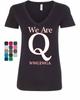 Футболка унисекс We Are Q Wwg1Wga с v-образным вырезом «Where We Go One We Go All» Qanon Trump