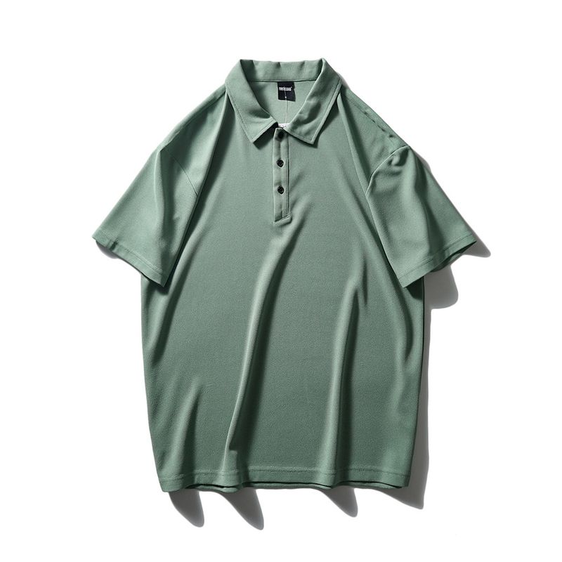 Waffle Polo Shirt Short Sleeve Summer with Collar Outdoor