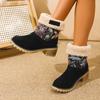 Fashion 2024 New Winter Women Snow Boots Keep Warm Fur Booties Comfort Cuffed Ankle Boots Platform Wedges Cotton Shoes Botas De Mujer