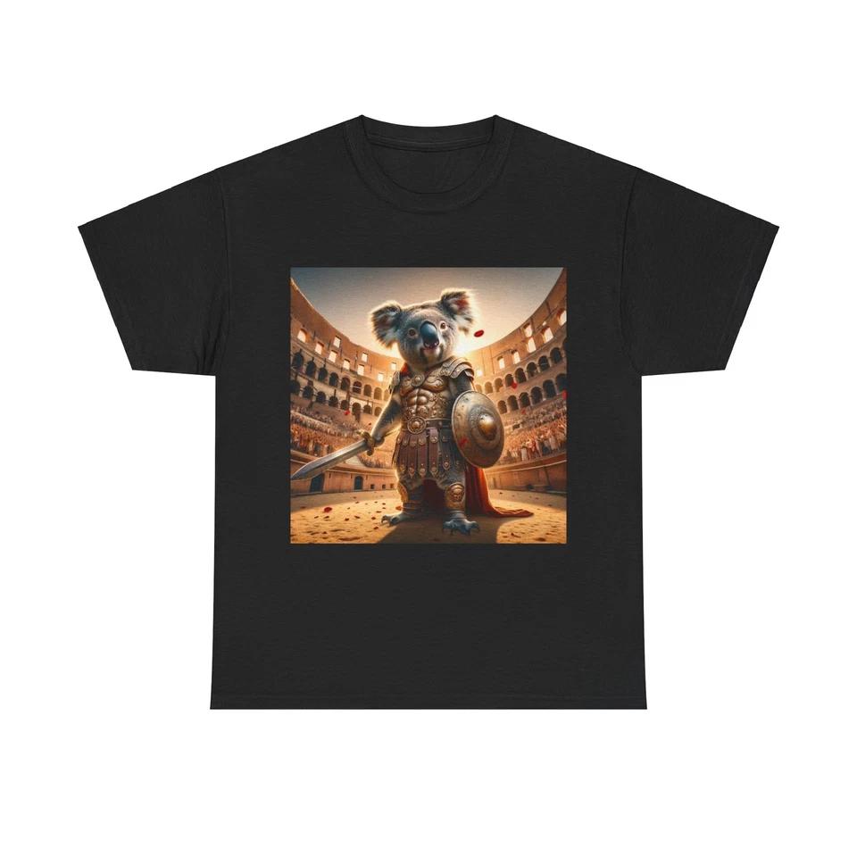 Unisex Adult T Shirt Koala Gladiator Roman Colosseum Artwork