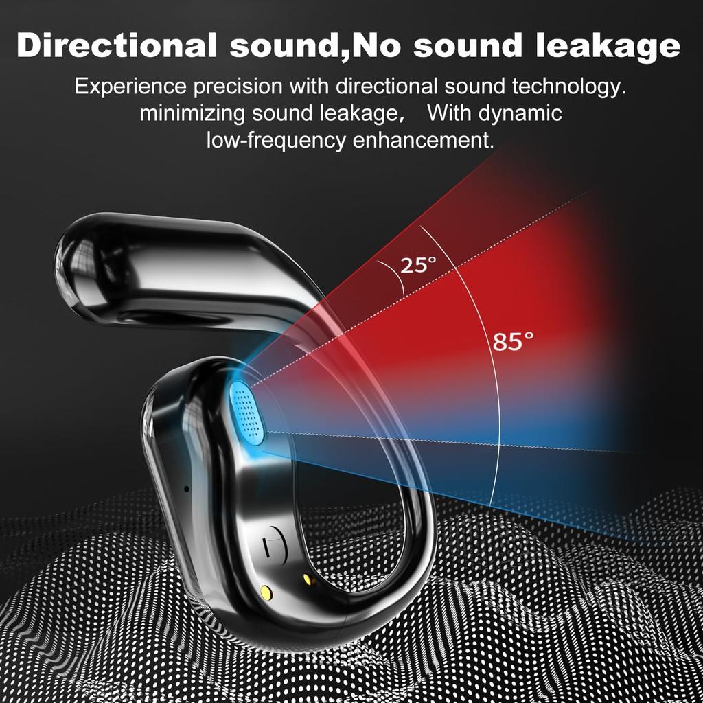 Наушники с открытым ухом Bluetooth 5.4, беспроводные наушники с костной проводимостью, встроенный микрофон, спортивные наушники-вкладыши, заушники, водонепроницаемость IPX7