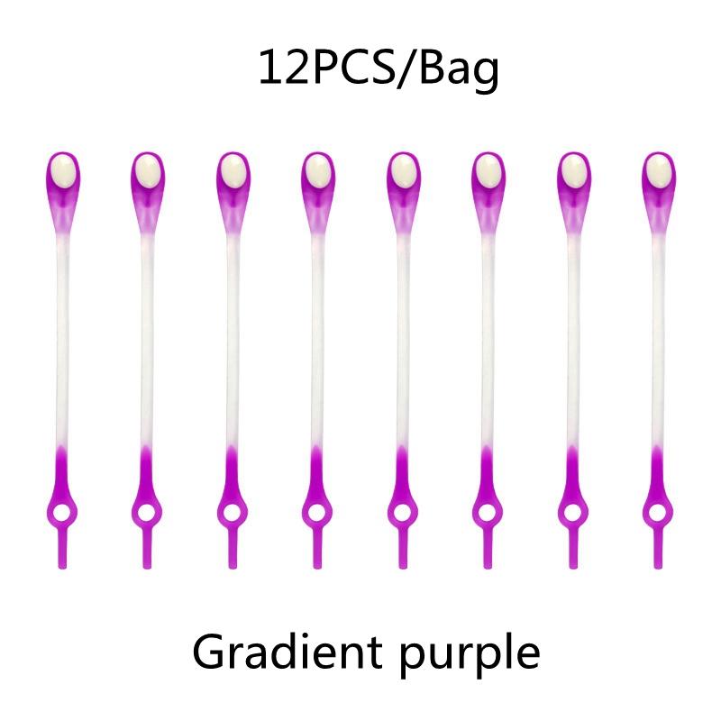 № 8, 12 шт. градиентные эластичные силиконовые шнурки без завязок, эластичные шнурки, кроссовки для взрослых и детей, ленивые шнурки для обуви, резиновые шнурки