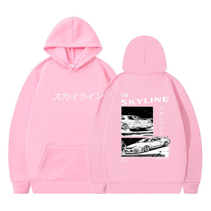 Autumn and Winter New Anime Drift AE86 Initial D Printing Fashion Casual Hooded Men's and Women's Sweatshirt