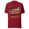 Coffee Is Kind, Loveable & Worthy - Unisex T Shirt - Sizes XS-2XL