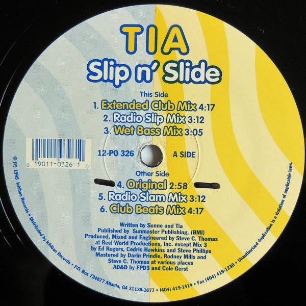 12-дюймовая пластинка TIA 2 Slip N Slide 12PO326 Ichiban Records 1995 США Танцевальная Электроника Б/у