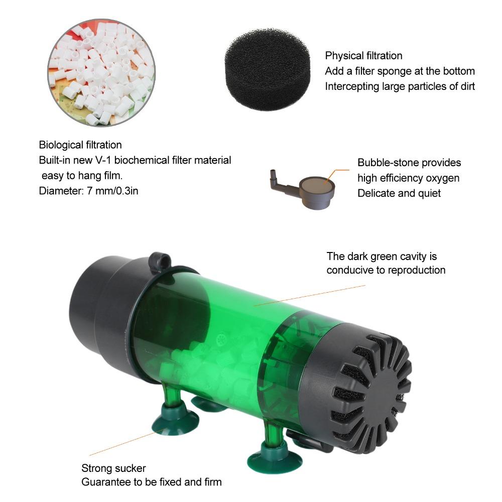 Стабильная установка Фильтр с псевдоожиженным слоем с присоской Аквариумный биологический фильтр Аквариум