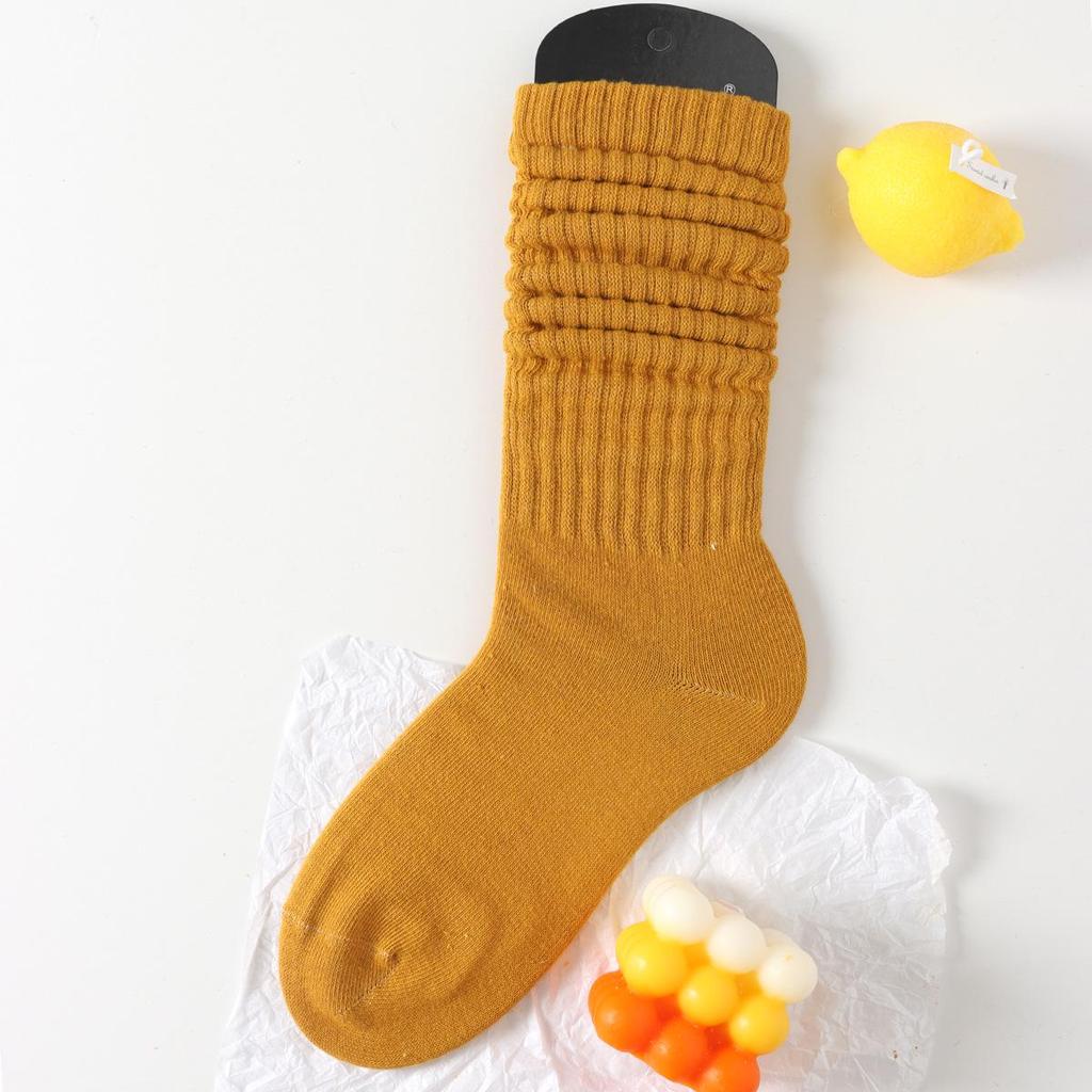 SYVISS Unisex Solid Color Scrunch Socks - Long Warm Leg Warmers, Slouch & Bubble Styles for Men and Women.