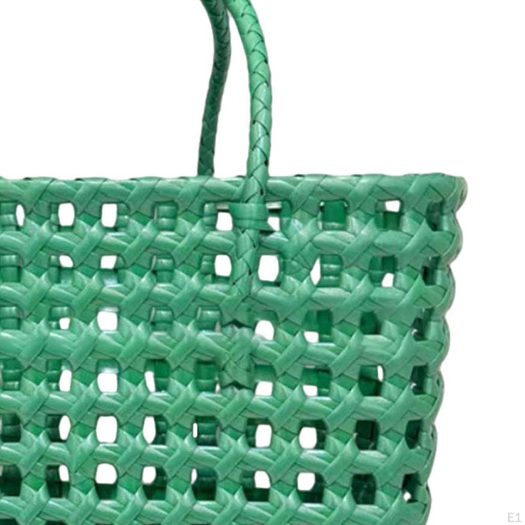 Женская пляжная сумка-тоут Легкая плетеная сумка для покупок, отдыха, поездок на работу, пикника