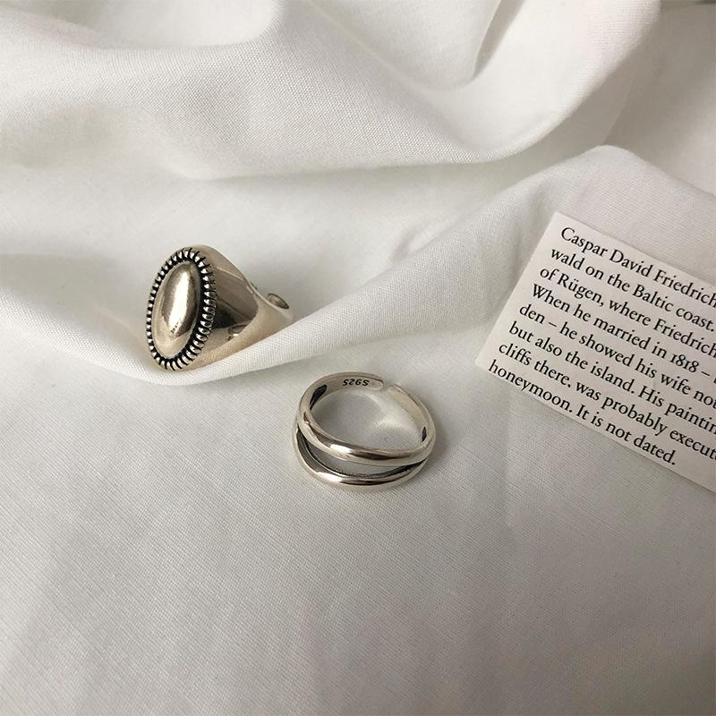Cold Wind Open Index Finger Ring Female Niche Design Senior Sense of Fashion Personality Tide Cool Index Finger Ring Open Finger Ring Everyday Ring
