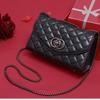 New Genuine Leather Small Fragrance Diamond Chain Bag High-end Shoulder Bag Crossbody Bag