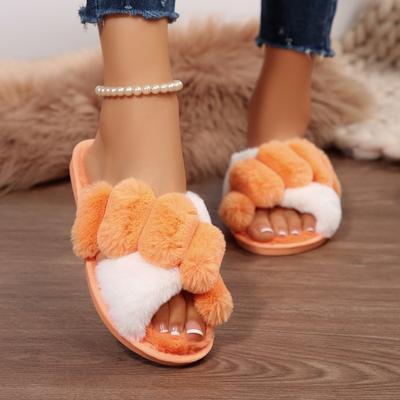 Модные Горячие Продажи Перекрестные Ремни Двойные Ремни Плюшевые Тапочки Сексуальный Леопард Мягкая Подошва Обувь для Пола Дом Нескользящие Теплые Легкие Шлепанцы