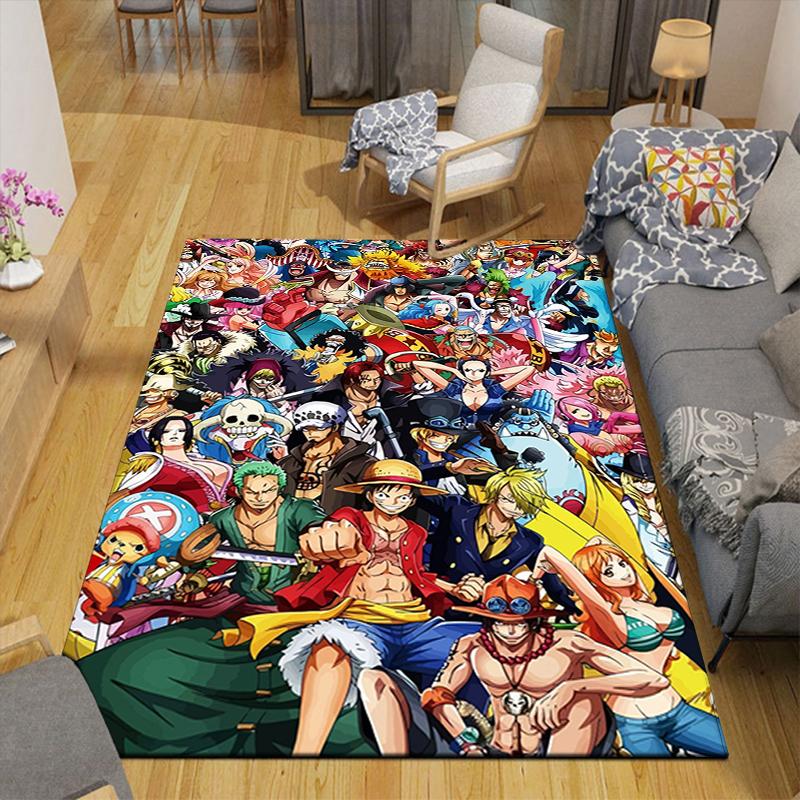 1Pc One Piece Characters Collage Rug Office Carpet Indoor Outdoor Doormat Nonslip Soft Comfortable Living Christmas Halloween Xmas Gift D924161