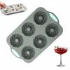 Reusable Baking Tray 6 Hole Muffin Cake Mould New Silicone Donut Mold  Ice Cube Making