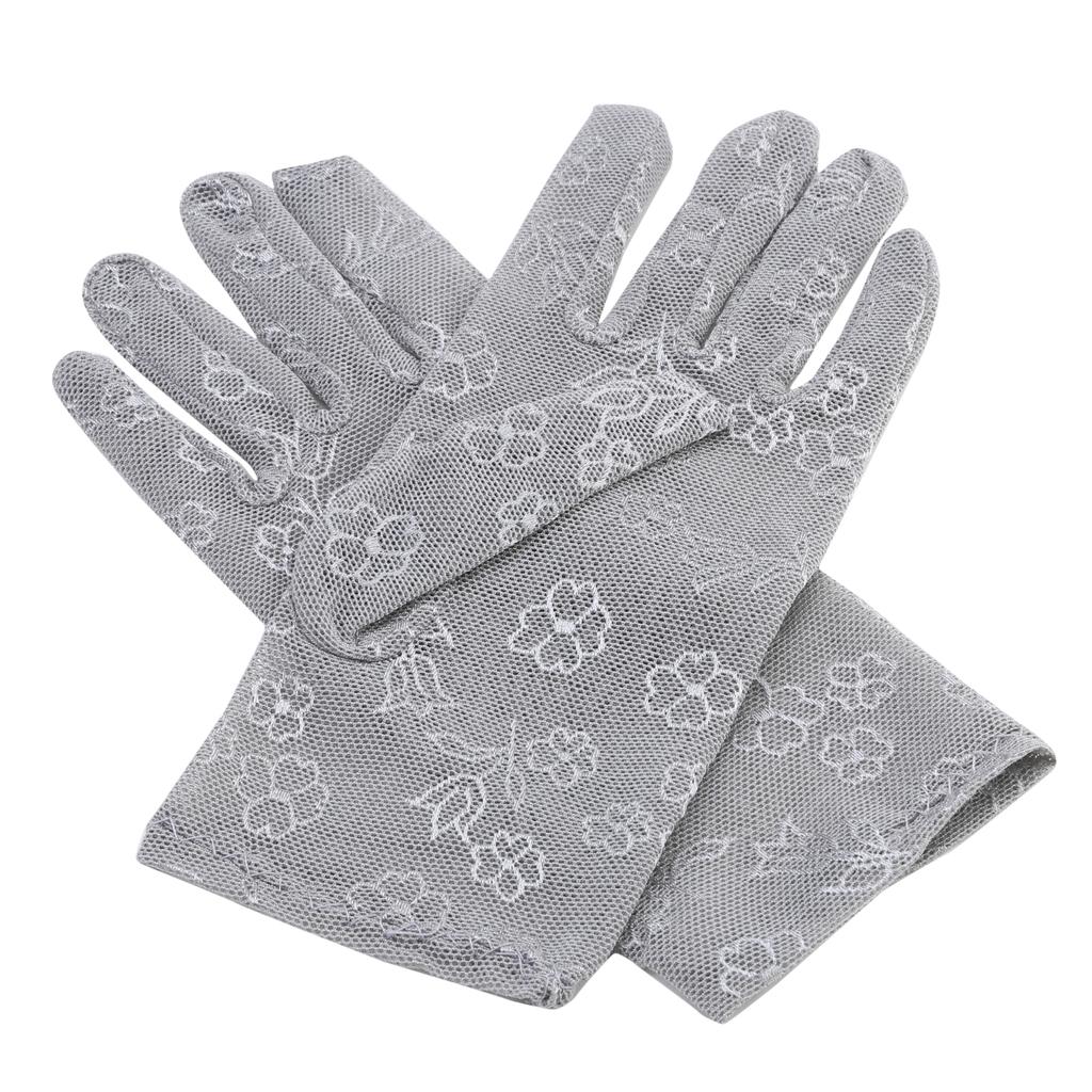 Женские перчатки для защиты рук на открытом воздухе, жаккардовые велосипедные солнцезащитные кремы, короткие кружевные варежки