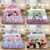 2026 KPOP Комплект постельного белья Охотники на демонов Комплект пододеяльника Мягкий Односпальный Полуторный размер Домашний декор Рождественский подарок для девочек Женщин Домашний декор