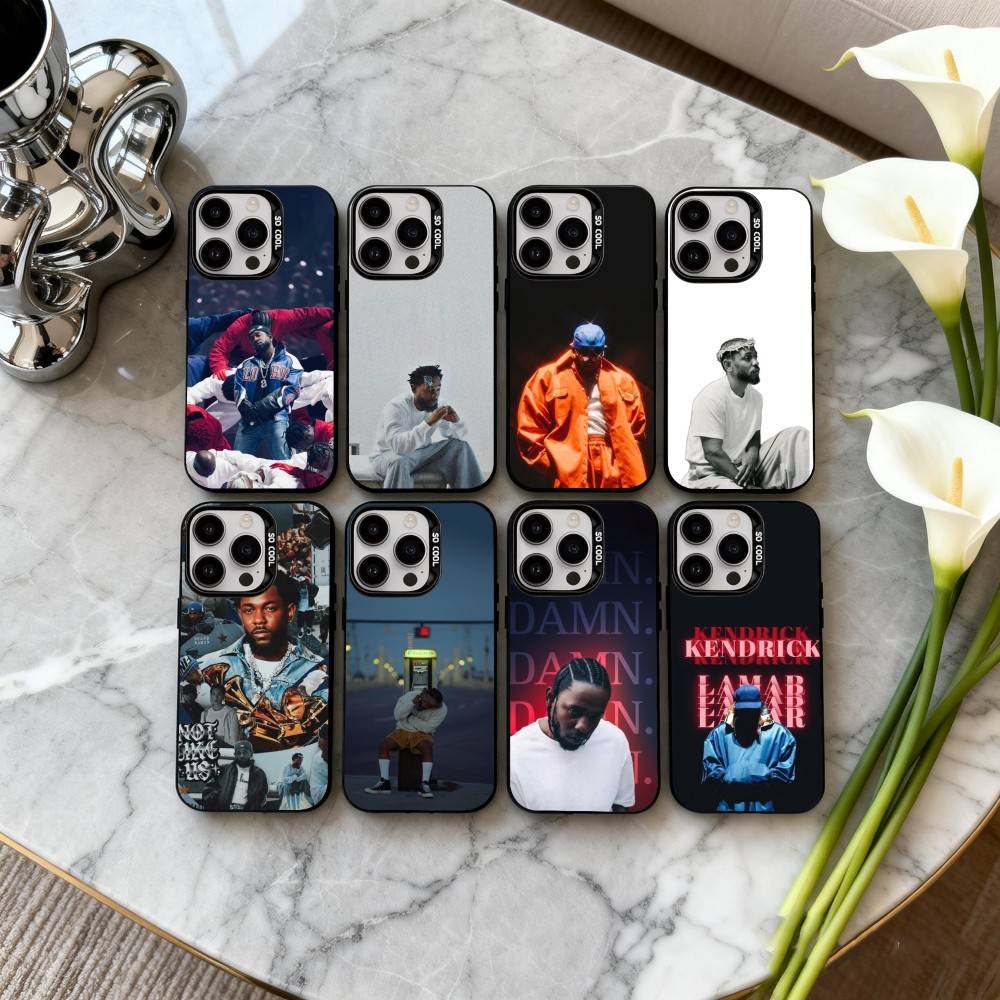 K-Кендрик-K Рэпер L-Ламэр-R Чехол для телефона iPhone17,16,15,14,13,12,11 Plus,Pro Max Черный Конфетный серебристый чехол для телефона